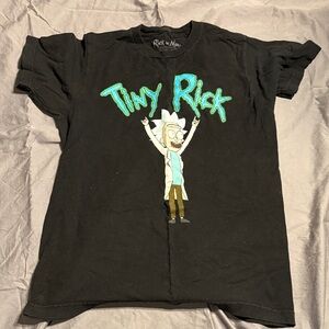 Rick and Morty Tiny Rick Black Kids T-Shirt